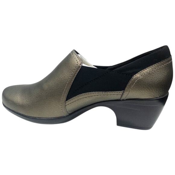 Clarks Emily Amelia Women's Bronze Metallic Casual Heels Shooties size 8.5 Wide - Picture 2 of 8